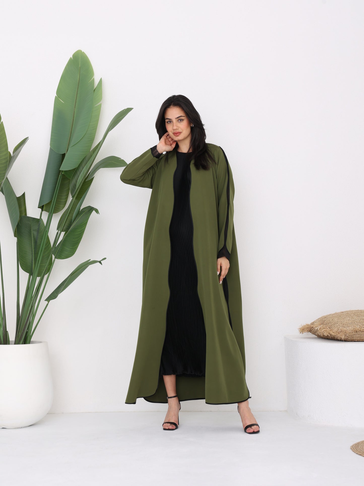 Green Casual Abaya