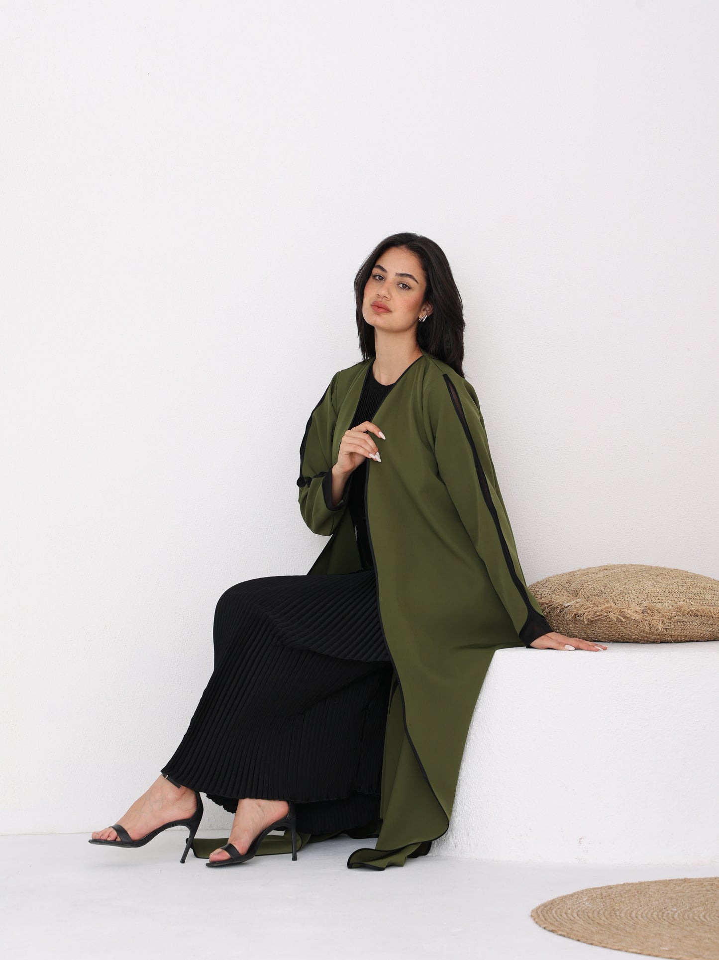 Green Casual Abaya